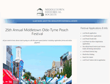 Tablet Screenshot of middletownpeachfestival.com